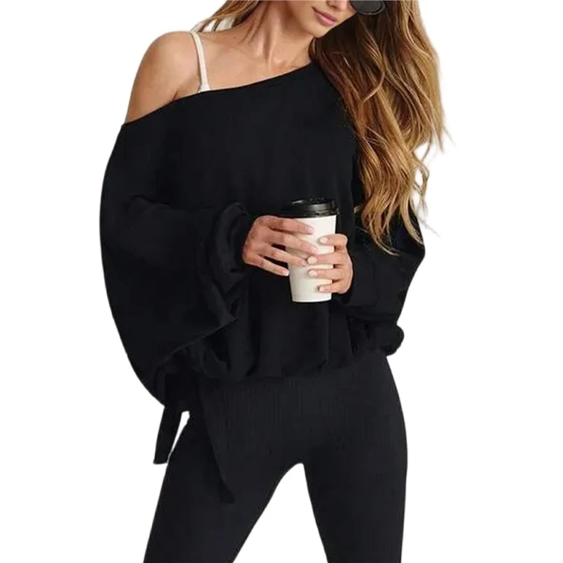 Women's Hoodie Sporty One Shoulder Drawstring Convertible Workout Casual Fashion Elegant Trendy Stylish