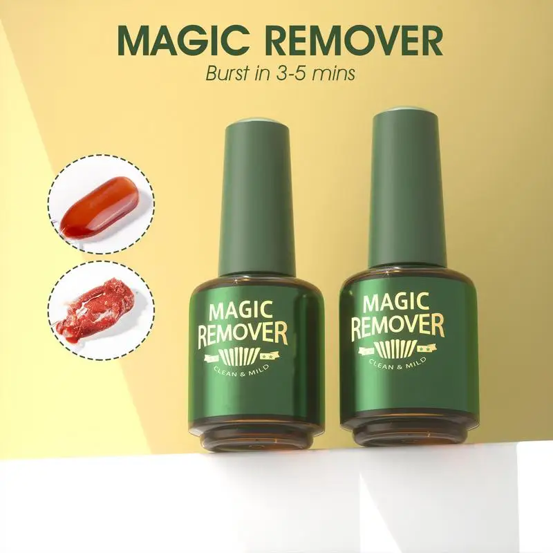 Removedor de esmalte en Gel, 15ml, ultrapotente, purpurina de Gel y pinturas de colores oscuros