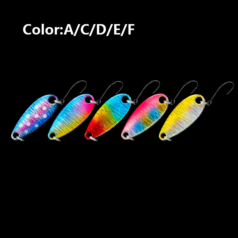 LETOYO 2,3g/3,5g/5g Laser Reflexion Löffel Köder UV Leuchtende Löffel Köder Chatterbait Trout Spinner Köder Barsch Köder Bereich Forelle