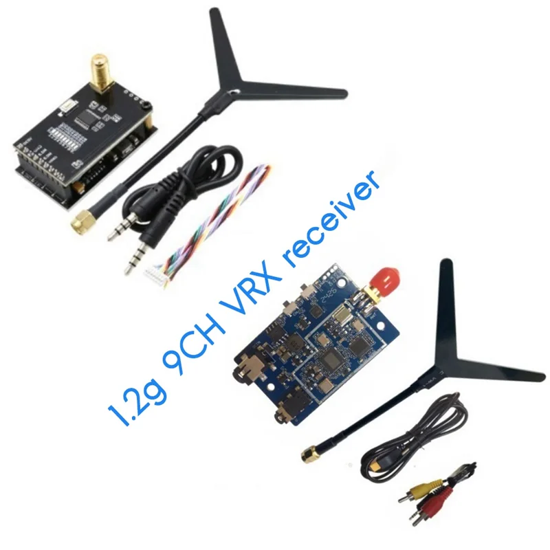 1.2G 9 チャンネル VRX レシーバー FPV オーディオビデオレシーバー AV インターフェース出力付き RC FPV ドローン飛行機用
