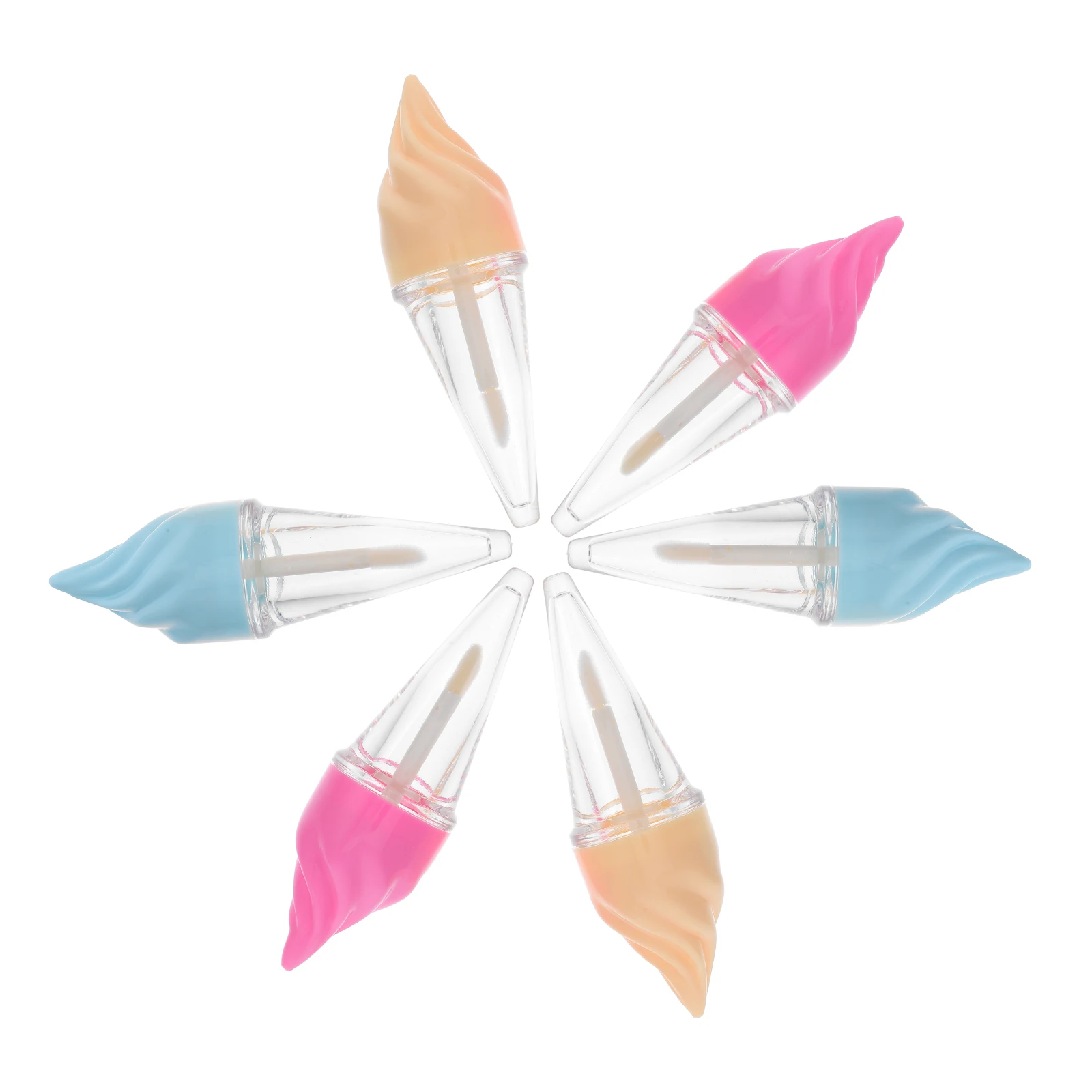 6 個のリップグロスチューブ軽量ポータブル DIY 容器旅行用輝き空のプラスチックボトル再利用可能なギフト