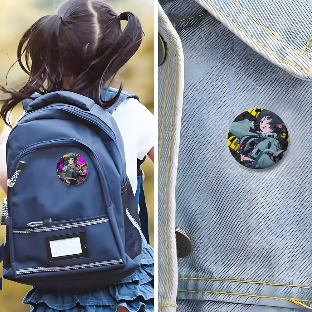 Zenless Zone Game Jane Doe شارات مستديرة رائعة شارة دبابيس دبابيس إبداعية للملابس قبعة ظهره إكسسوارات الهدايا #5