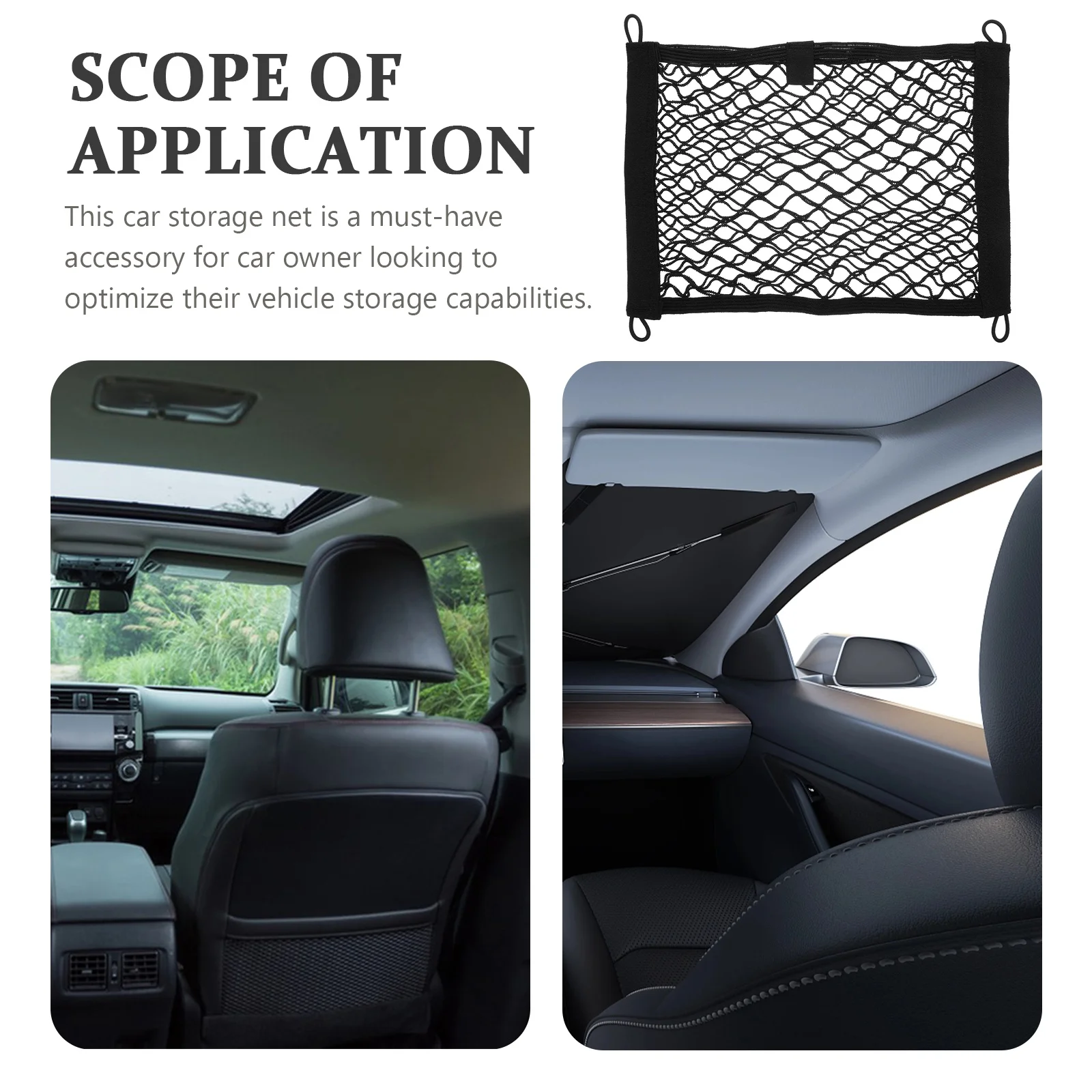 

Car Storage Net Double Boat Storage Net Layer Mesh Organizer For Car Interior Truck Rv Boat Dashboard Cargo Holder