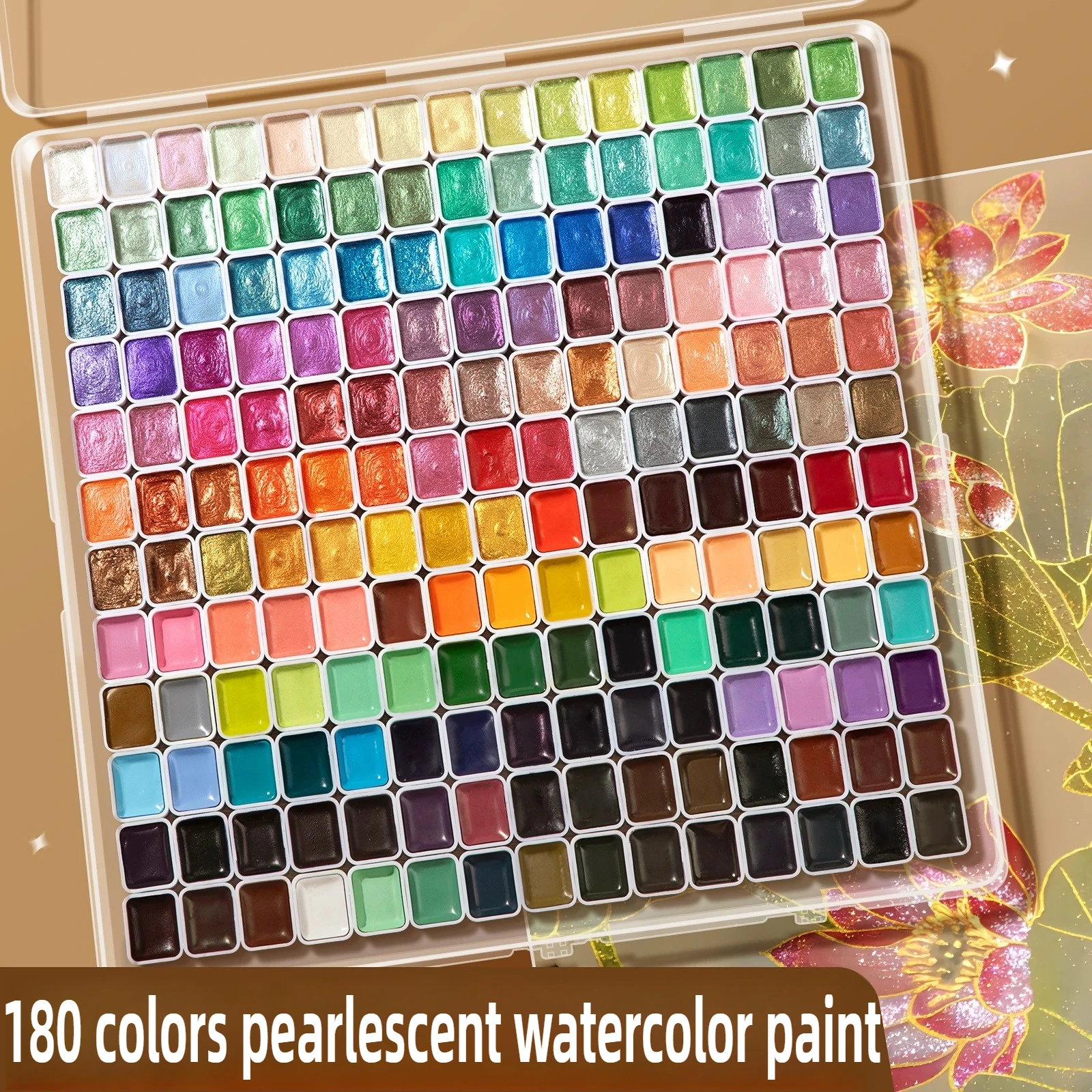180/150/98/12 Colors Pearl Solid Watercolor Paint Set Portable Water Color Professional Painting School Art Supplies Stationery