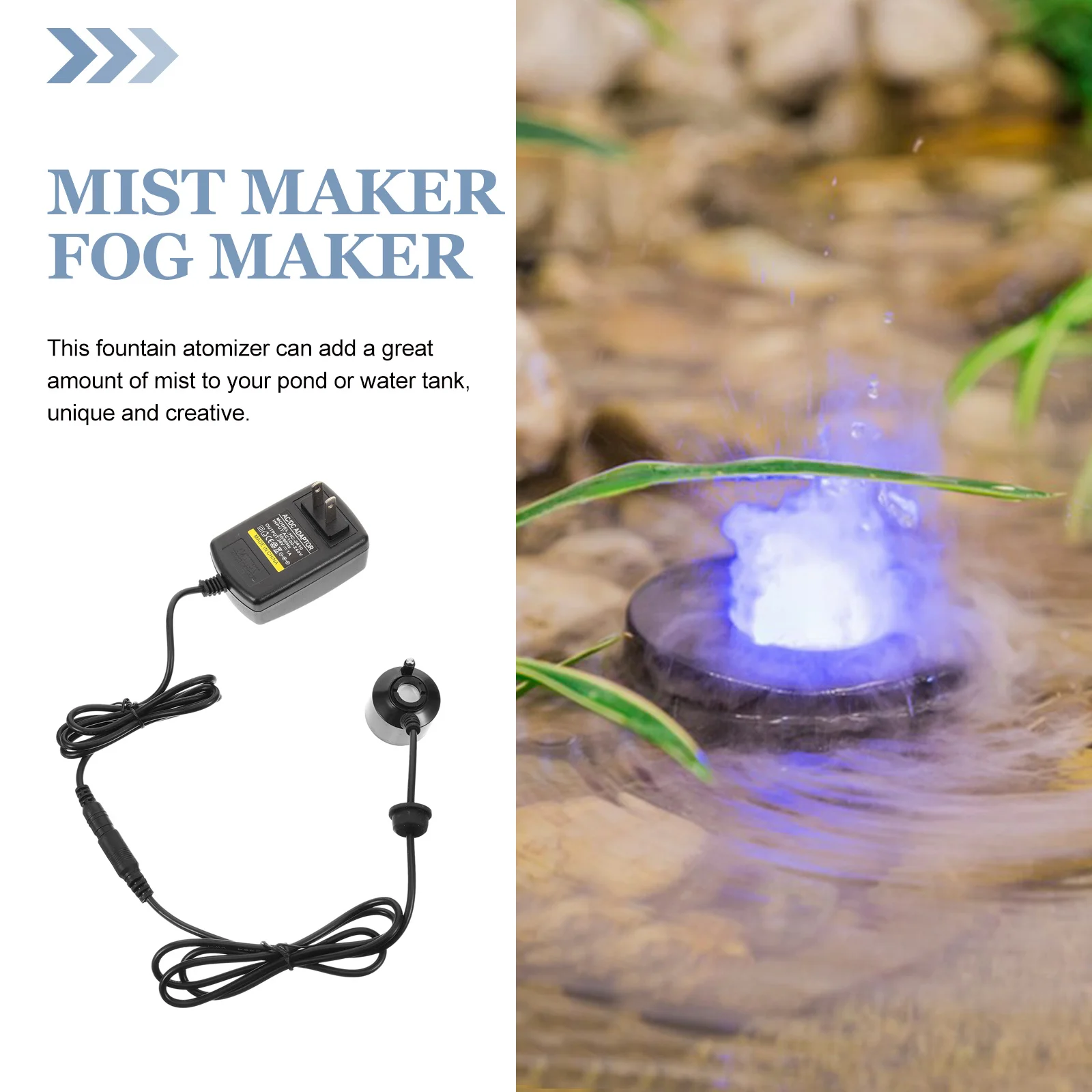 صانع ضباب الهواء لخزان الأسماك بركة نافورة حوض السمك بونساي حديقة الولايات المتحدة التوصيل آلة الضباب الصغيرة ديكور الهالوين داخلي #1
