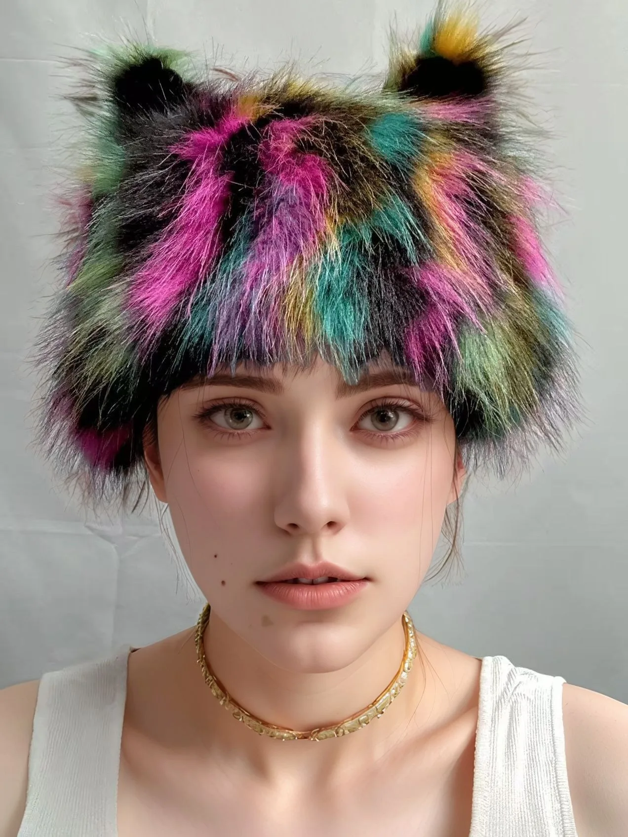 새로운 푹신한 퍼 모자 버킷 비니 모자 여성용 스컬리 캡 플러시 피셔맨 모자 따뜻한 여성용 겨울 모자 스플라이스드 페스티벌