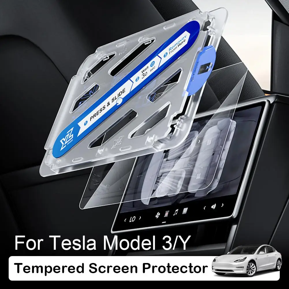 ل تسلا Y/YL فيلم الشاشة الخلفية تركيب خالي من الغبار المضادة للخدش أداة السيارة الملحقات المقسى HD الزجاج المضادة للوهج B0U9