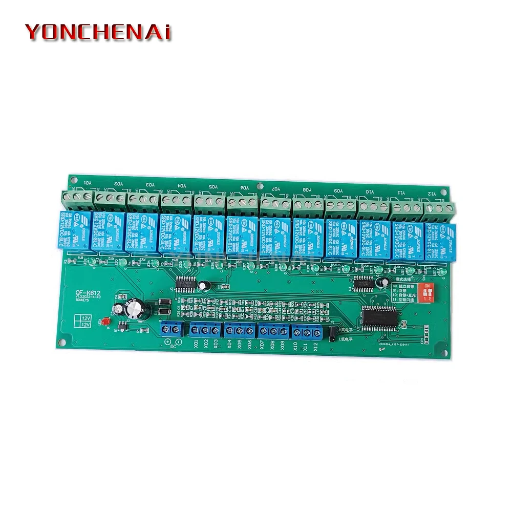 16 Channel Electromagnetic Relay Module, Low Level Trigger, Bidirectional Terminals, 12V/24V Available Voltage Relay 30V DC/AC22