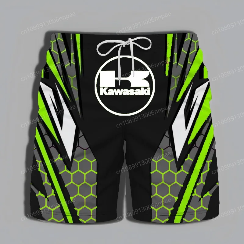 Summer Men's Clothing 2025 New Kawasaki Pattern Fashionable And Comfortable Sports Shorts, Men High-quality Beach Pants Suitable - Image 4