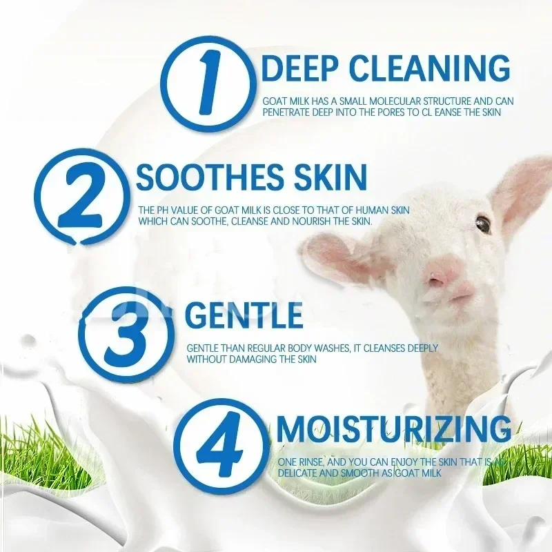 Goat Milk Whitening Body Wash Remove Melanin Permanent Whitening Smooth Improve Dark Skin Shower Gels Bath Works