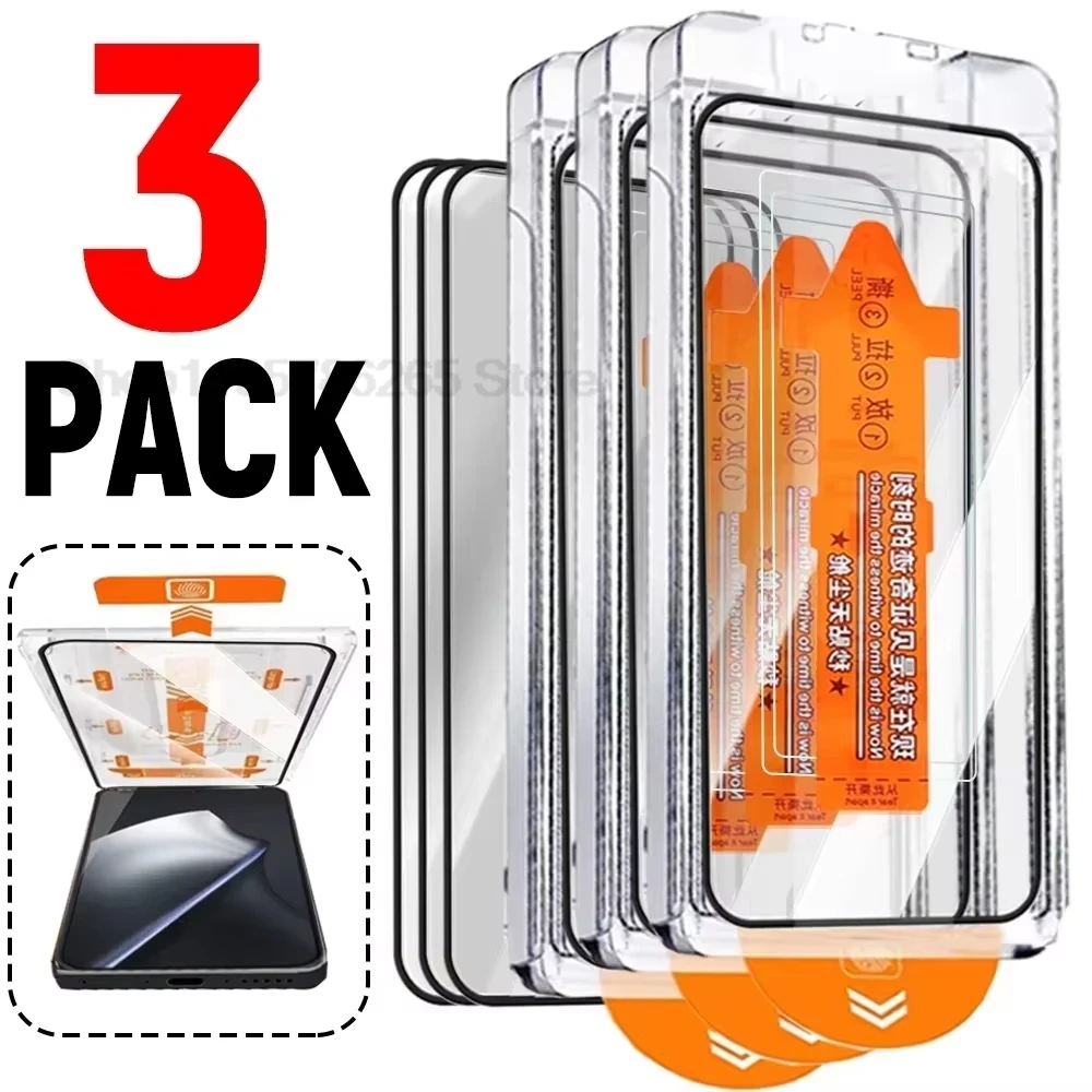 1-3PCS HD Easy Install Screen Protectors For Samsung S26 Ultra S25 S24 S23 S22 Plus A57 5G A37 A56 A36 A26 A55 A35 A17 A16 Glass