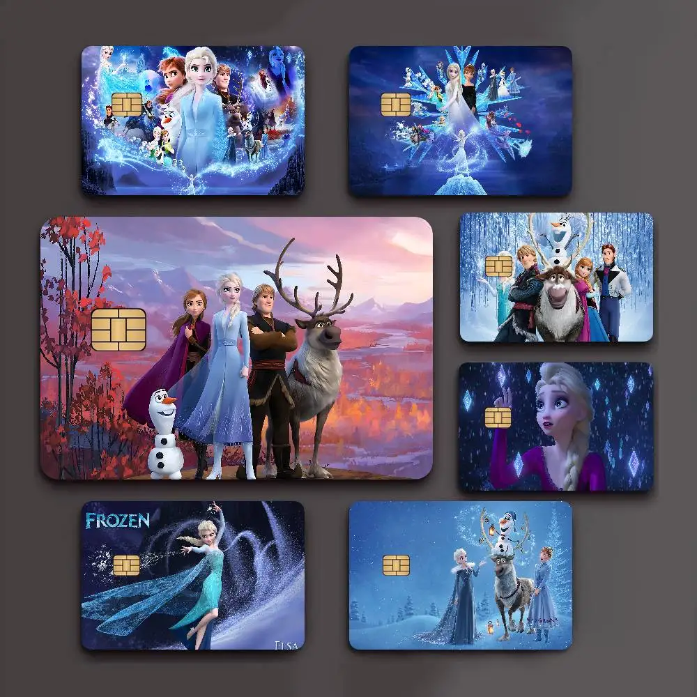 Cartoon-F-Frozenes Anime Spend or Save Funny Shell On Off Ultra Thin No Fade Sticker Skin Cover Film for Debit Credit Card