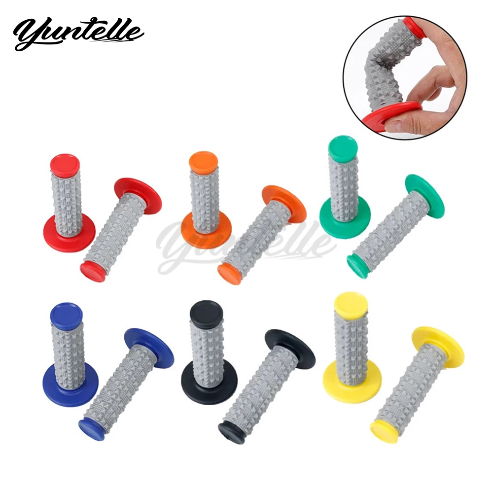 Universal Non Slip Handle Grip Pro Taper For 7/8'' 22mm 24mm Rubber Handle Bar Grip Cover Dirt Pit Bike Motorcycle Accessories