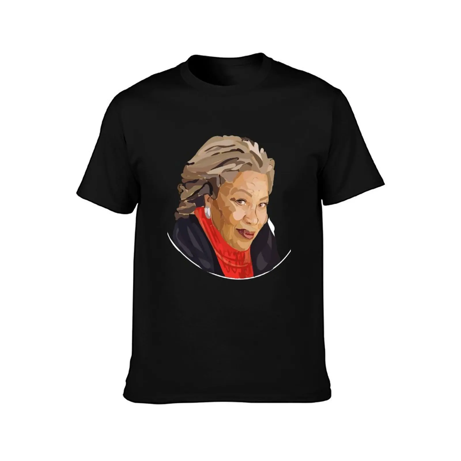toni morrison emblem T-Shirt, Summer Casual Cotton Tee, Oversized Streetwear Tops, Vintage Graphic Print, Loose Fit Short Sleeve