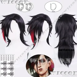 Vi Arance S2 Anime Game LOL League of Legends Cosplay Prop Wig Ears Tattoo Sticker Nath Women Cos Boxing Holloween Customized