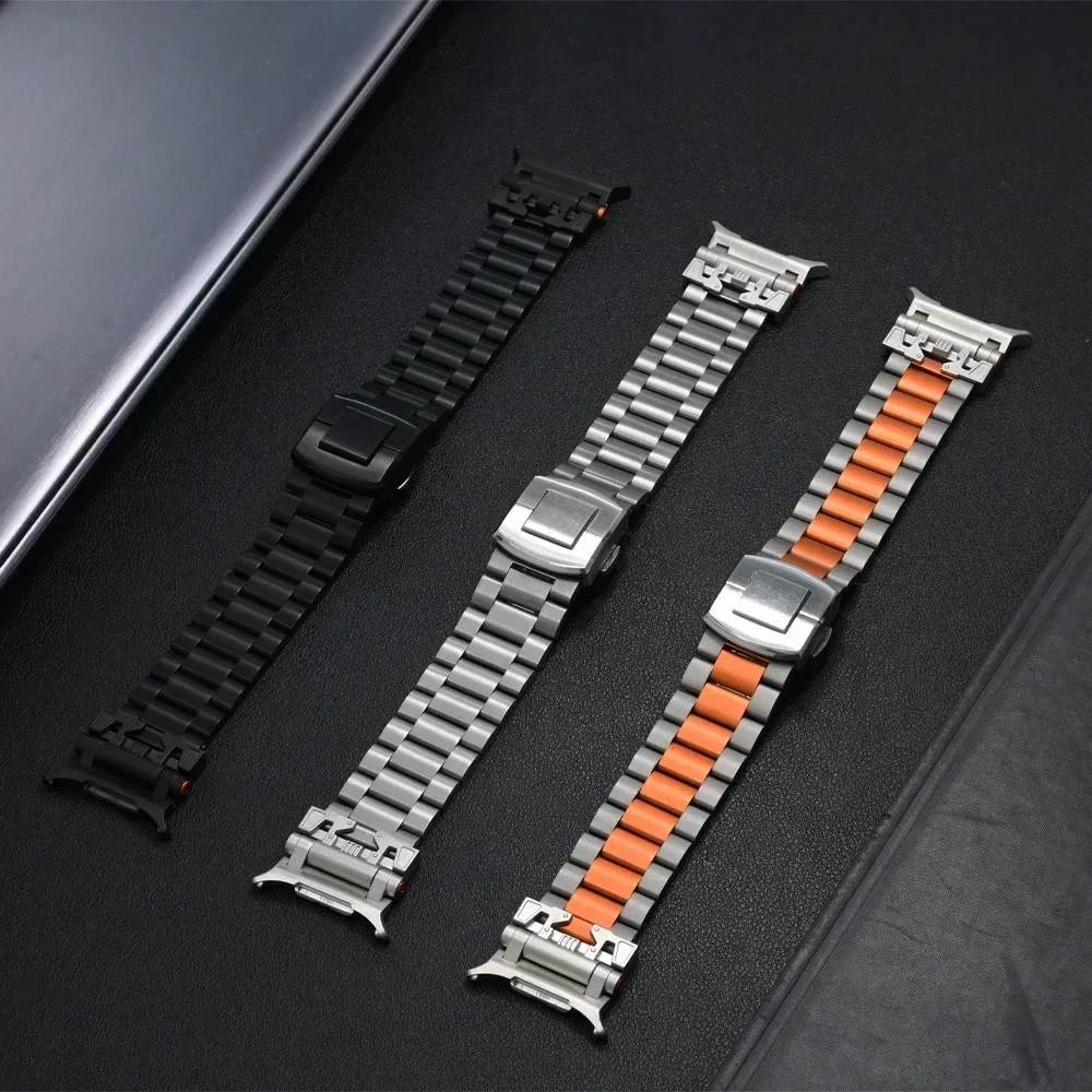 Titanium Metal Strap for Samsung Galaxy Watch Ultra 47mm 316L stainless steel Buckle Band for Galaxy Watch ULTRA No Gap Bracelet image 6