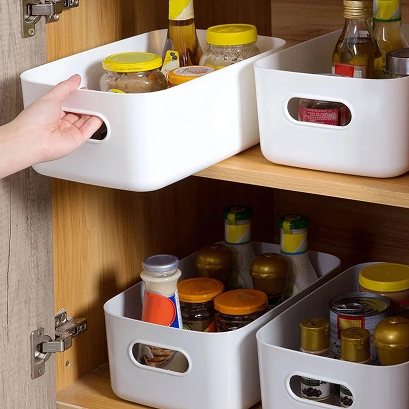 Organizador de cocina debajo del fregadero, cajón de almacenamiento, armario de escritorio, caja de almacenamiento de aperitivos y maquillaje,