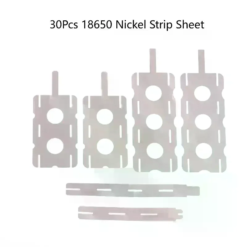 30pcs 18650 Lithium Battery Nickel Sheet 5 Set Polygonal Battery Nickel Sheet, For Spot Welding Machine Batteries Connection