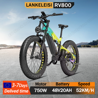 LANKELEISI RV800 Electric Bike 750W Bafang Motor 48V20AH Battery Adult E-bike 26*4.0-inch Fat Tire Mountain Electric Bicycle