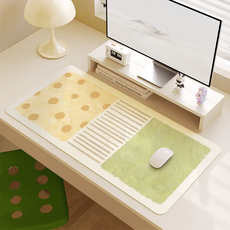Girl Fresh American Leather Mouse Pad Oversized Computer Table Mat Office Countertop Protective Mat Advanced Learning Tablecloth