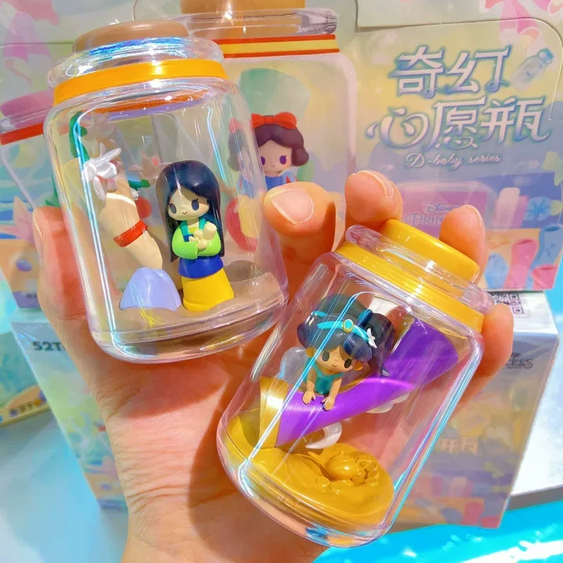 

Disney Princess Blind Box Fantasy Wish Bottle Series Figure Collectible Action Models of Snow White And Belle Mystery Toy Decor