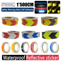 3M/1M Car Reflective Tape Auto Safety Warning Mark Tape Reflector Protective Tape Strip Film Car Auto Motorcycle Sticker