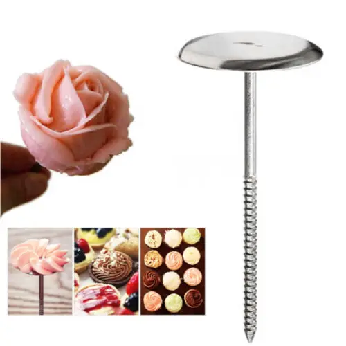 

Stainless Steel Piping Cake Flower Decor Lifter Fondant Cake Decorating Tray Cream Transfer Bake Pastry Tools