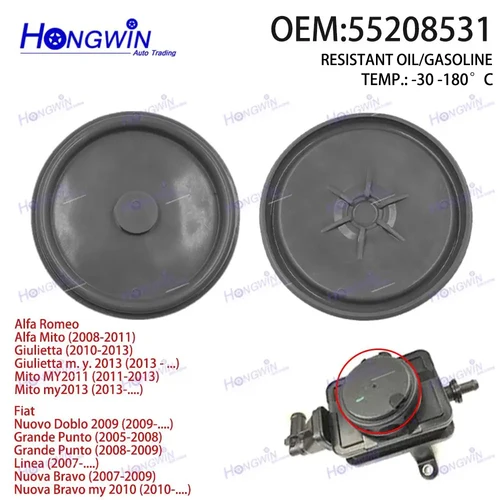 Membrana separador de aceite 55208531 para Alfa Romeo Mito Giulietta Fiat Nuovo Doblo Grande Punto Lancia Delta 55219081 70358414