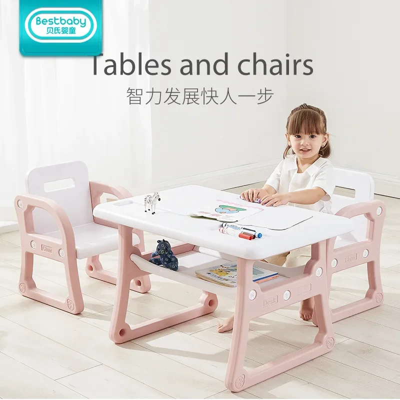 

Children's Study Play Tables Chairs Modern Simple Table Chair Set Wholesale Easy To Clean Children's Study Tables and Chairs