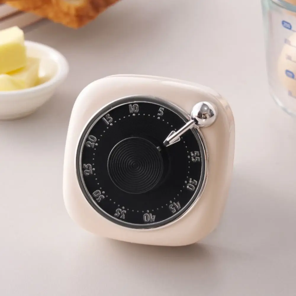 60 Minutes Kitchen Visual Timer Self Discipline Adsorbable Children Study Timer Battery Free Record Design Baking Reminder