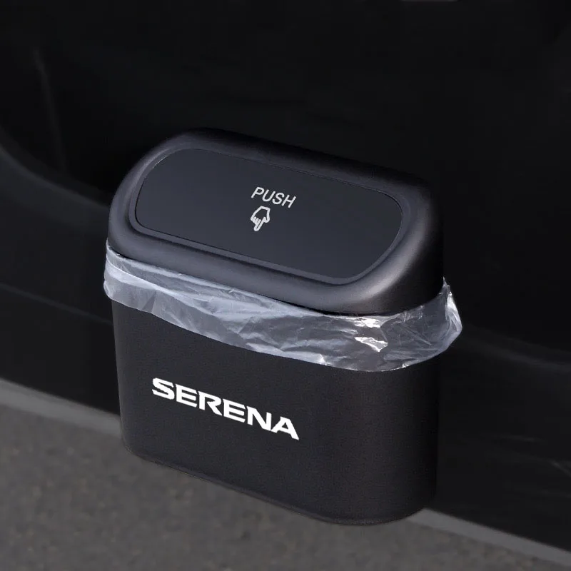 

Car Clamshell Trash Bin Hanging Vehicle Garbage Dust Case Storage Box for SERENA Auto Accesiories