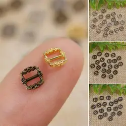 20Pcs Mini Doll Metal Buttons 7mm Tri-glide Belt Buckle for DIY Doll Bags Shoes Clothes Handmade Clothing Sewing Accessories