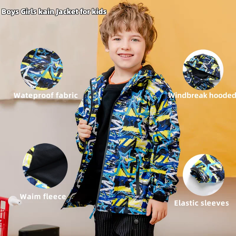 

Semywange Boys Jackets Coats Spring Autumn Winter Kids Coat Windbreakers Waterproof Windproof Baby Boys Jacket Thick Warm