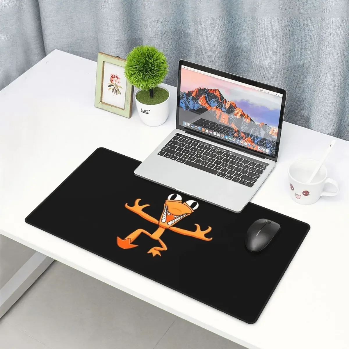 Large Mouse Pad Orange Rainbow Friend Gamer PC Laptop Mats Keyboard Carpet Computer Gaming Office Accessories Desk Mat