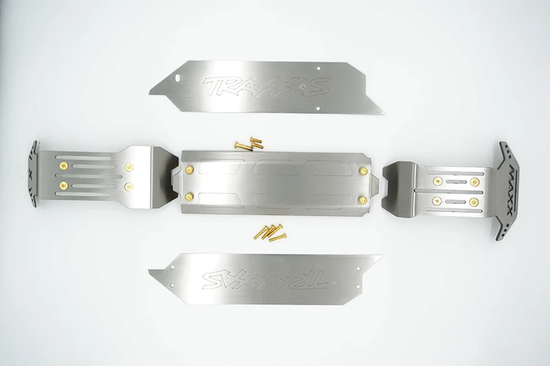 

GPM Stainless Steel Skid Plates For Front,Center,Rear Chassis For TRAXXAS 1/10 Maxx