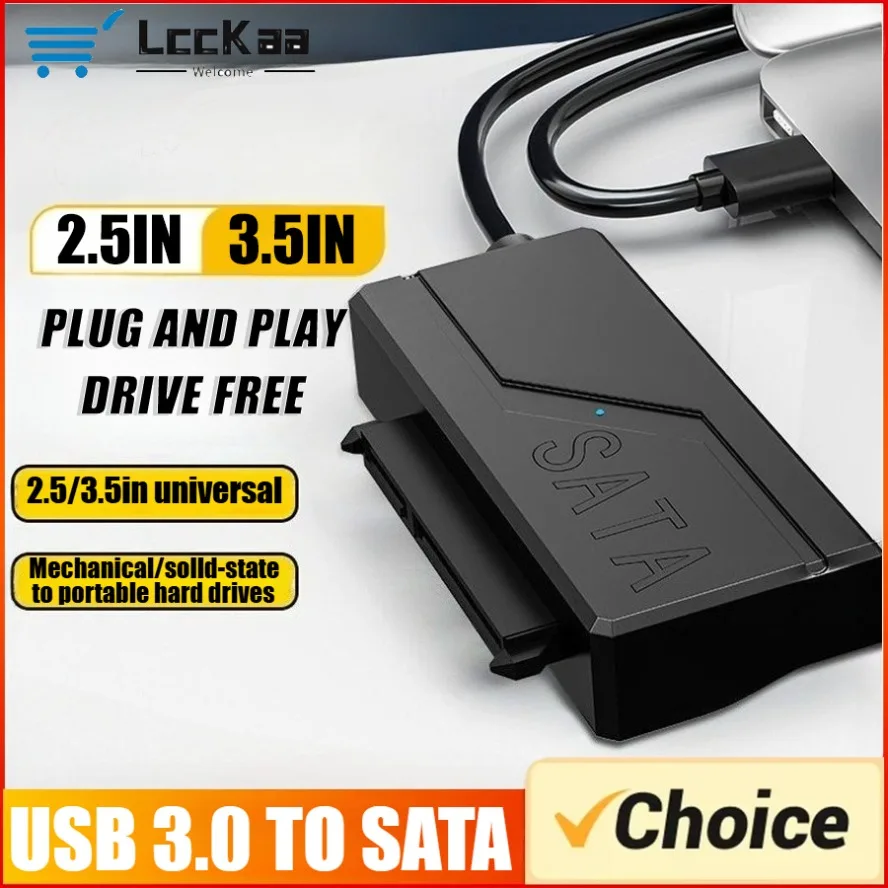 

LccKaa Адаптер SATA-USB 3.0 Кабель USB-SATA 5 Гбит/с Высокоскоростная передача данных для 2,5-дюймового жесткого диска Адаптер SATA