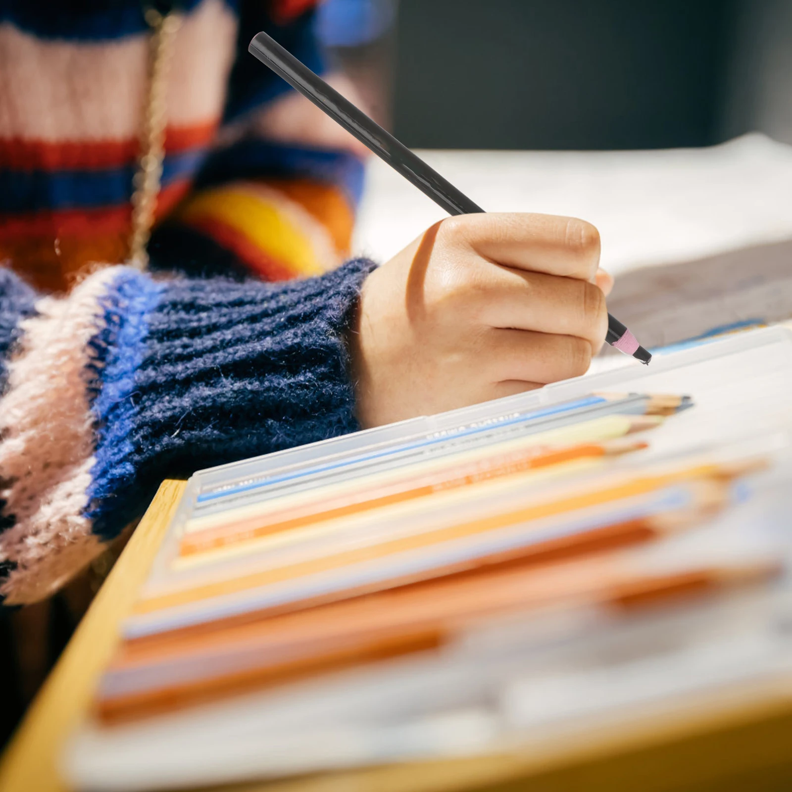 

12pcs Peel-Off Marker Black Grease Pencil For Ceramic Glass Cloth Craft Industrial Use China Marker Art