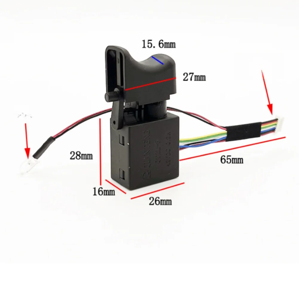 12V 16.8V Brushless For Cordless Drill Trigger Switch with LED Indicator 8-Wire Electric Drill Switch for Power Tools