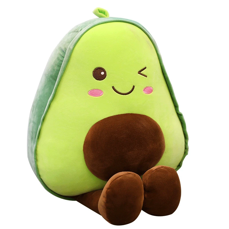 Muñeco de peluche de fruta Kawaii de 30CM, juguete de peluche de aguacate suave y cómodo, adornos de decoración para sala de estar, regalos de cumpleaños