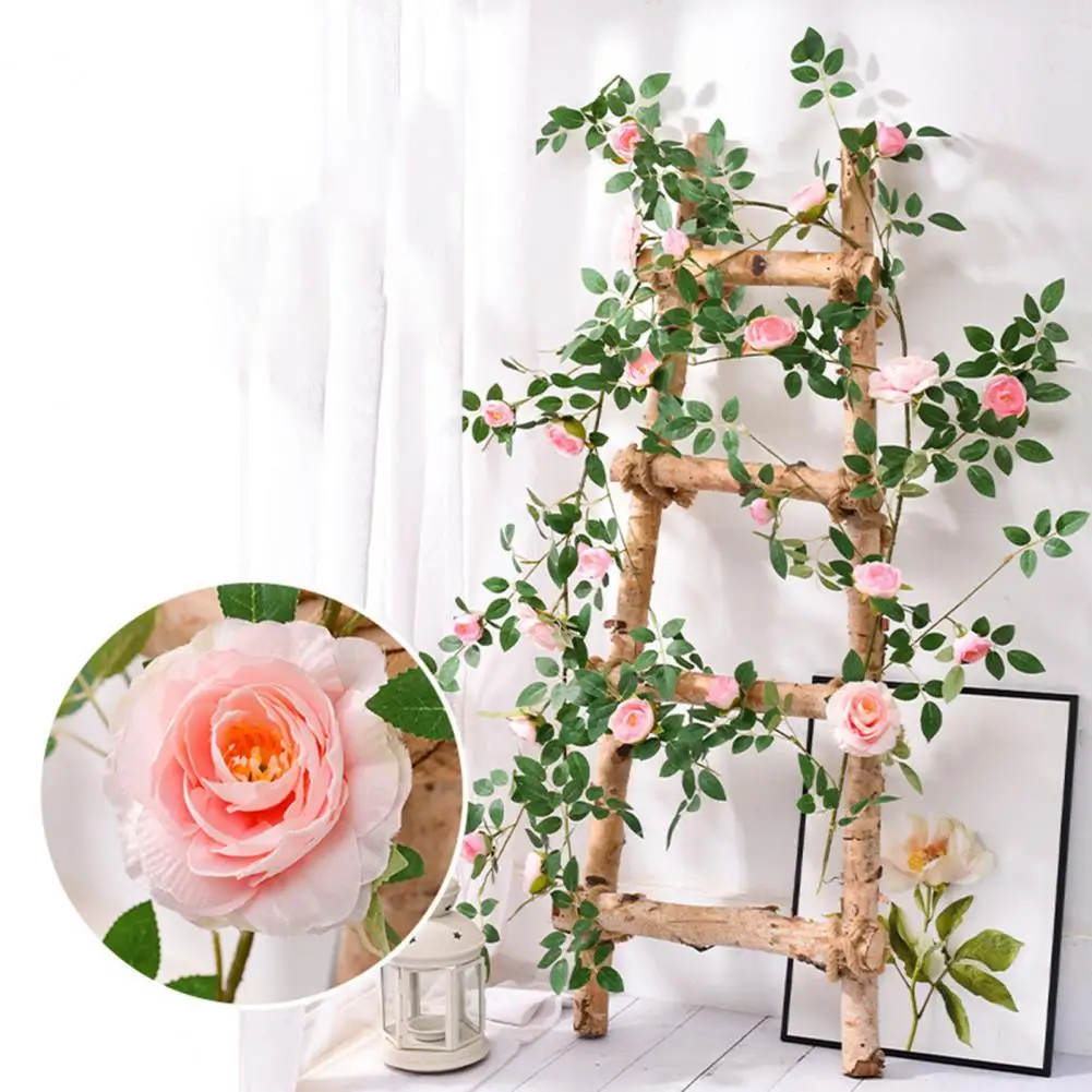 

Party Decoration Flowers 6ft Artificial Rose Vine Garland Bendable Floral Hanging Decoration Fake Flower Ivy Garland for Wedding