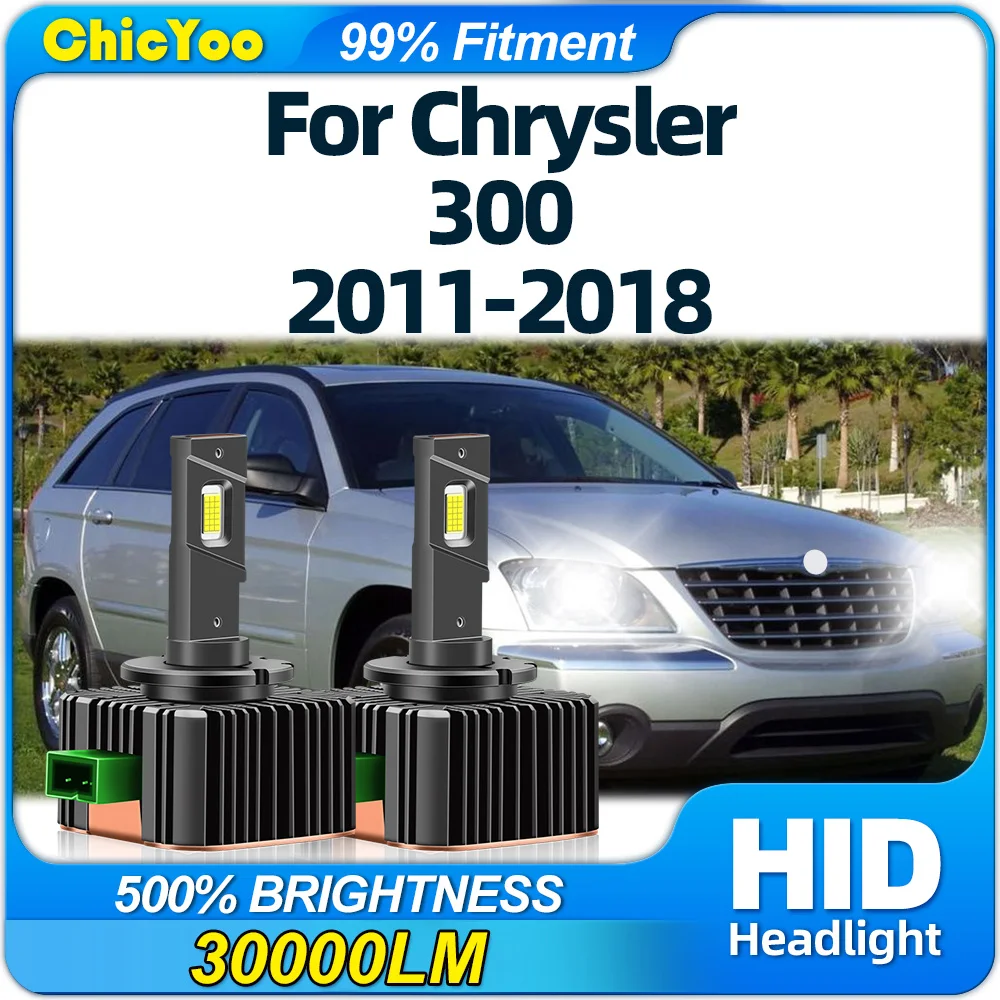 LED Headlight Bulbs 30000LM Canbus Car Lights 6000K HID Xenon Headlamps 12V For Chrysler 300 2011-2013 2014 2015 2016 2017 2018