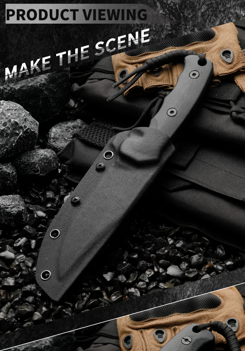 Hochwertige feststehende Messerklingen, Outdoor-Messer, Campingmesser mit hoher Härte und Scheiden, kleine Messer, Geschenke für Männer. – Detail 9