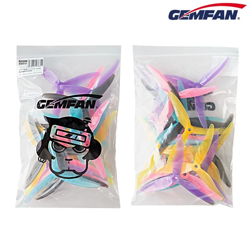 مروحة Gemfan JB Hurricane 51477، دعامات CW CCW مقاس 5 بوصات 3 شفرات لطائرة السباق بدون طيار FPV Freestyle، سلسلة التوقيع الطيار