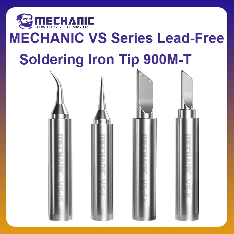 MECHANIC OFFICIAL VS Series Lead-Free Soldering Iron Tip 900M-T Built-in Antioxidant Stainless Steel Pipe Soldering Iron Tip