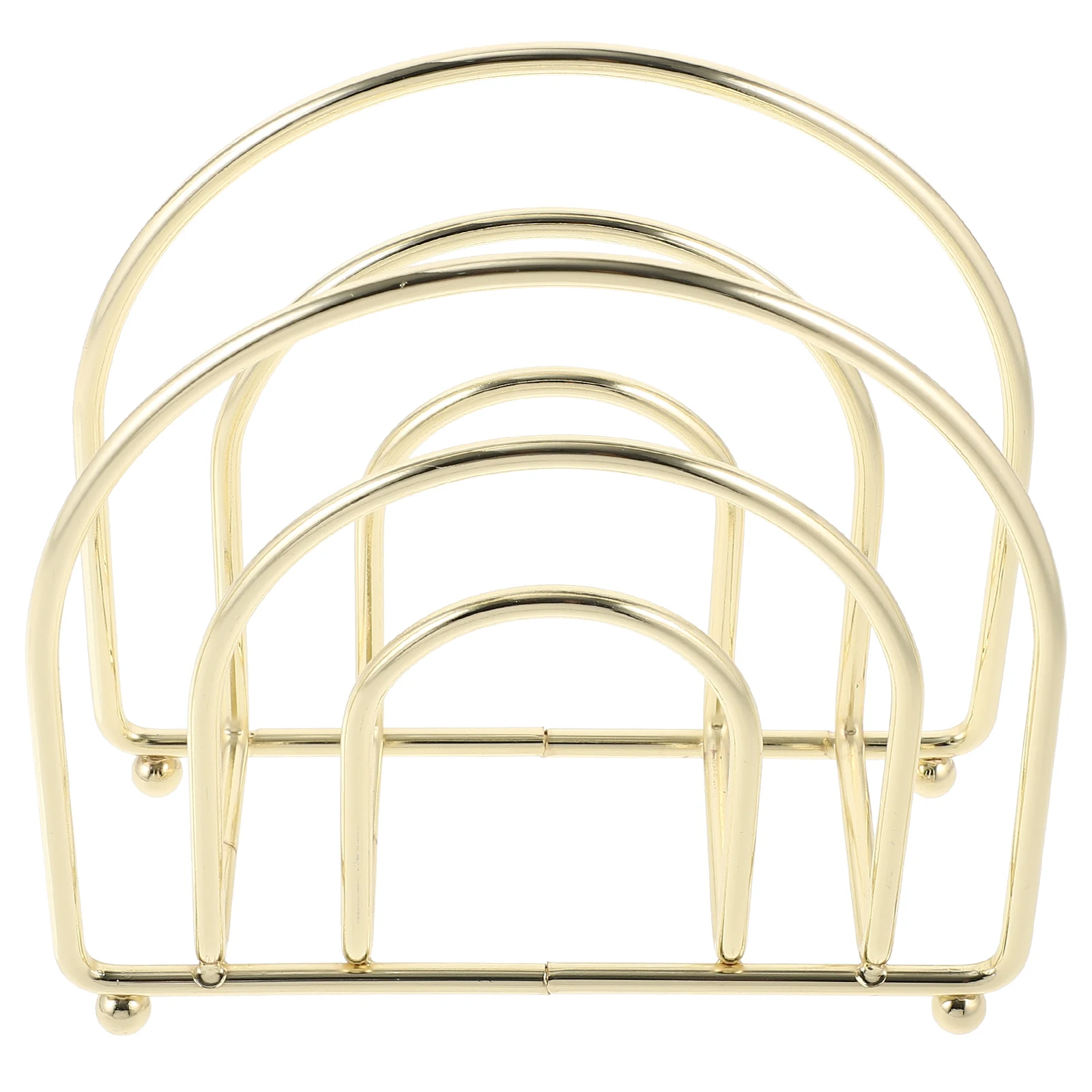 

Napkin Holder Tissue Clip Kitchen Modern Upright Dispenser for Party Golden Freestanding Table