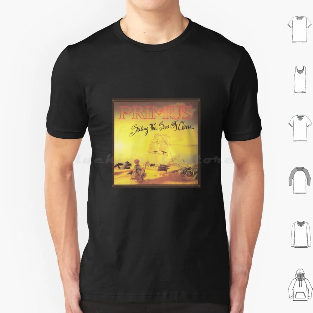 

Футболка Sailing The Seas Of Cheese, большой размер, 100% хлопок, Sailing The Seas Of Cheese, свиная сода, Antipop Frizzle Fry Primus Primus