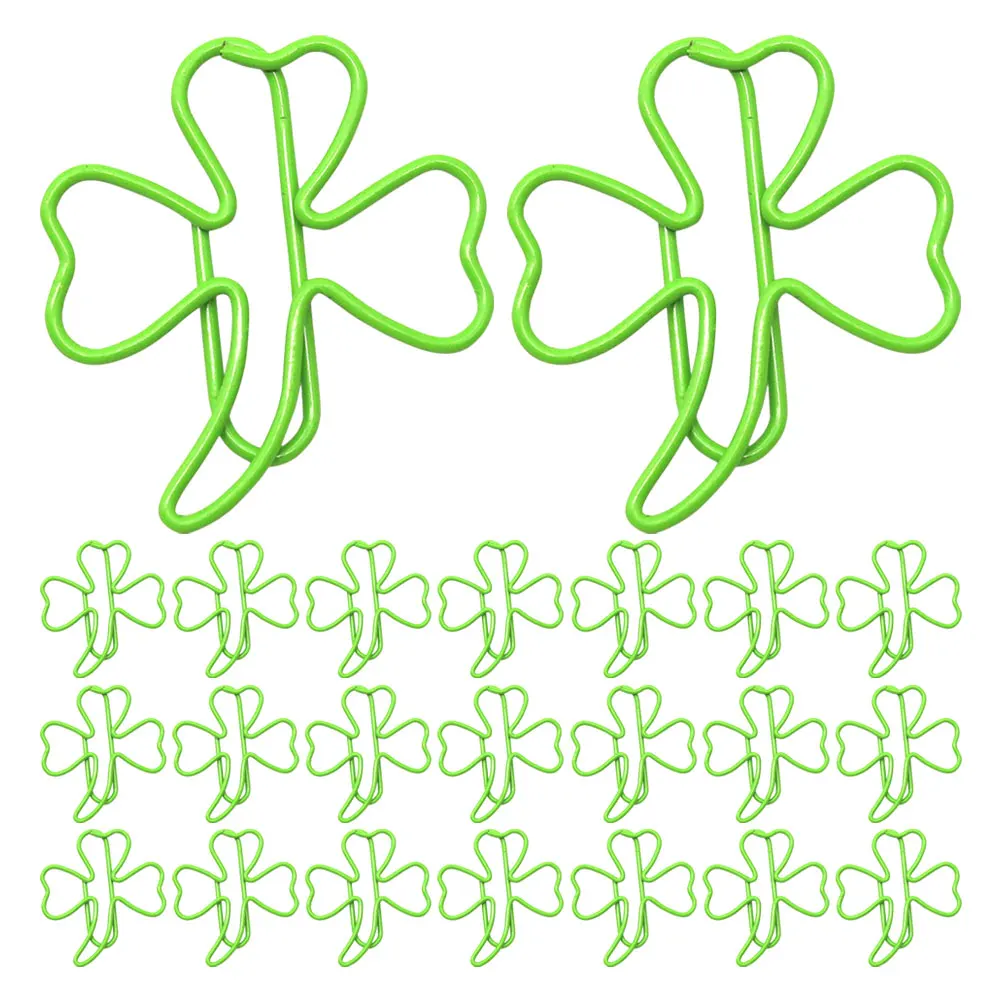 

30 Pcs Shaped Paper Clips Colored Plastic Bookmarks for Office School Supplies Leaf Design File Accessories