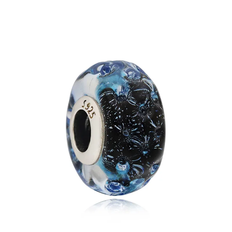 2024 New 925 Sterling Silver Blue Series Sparkling Zircon Charms Beads Fit Original Pendant Bracelet DIY Fashion Woman Jewelry