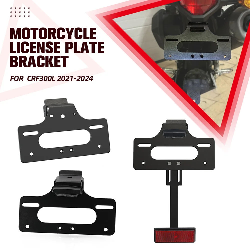 

Motorcycle License Plate Holder Tail Light Bracket Tidy Fender Eliminator For Honda CRF300L/RALLY CRF300RX CRF300RL 2021 - 2024