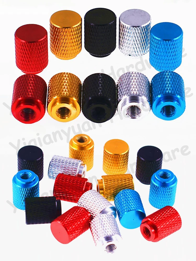 Yiqianyuan 5 pièces coloré M3-M6 1/4-20 écrous moletés en aluminium écrous de levier de commande de trou borgne serrés à la main pour les projets de bricolage